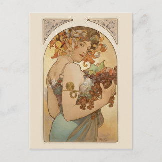 Woman with Fruit Postcard