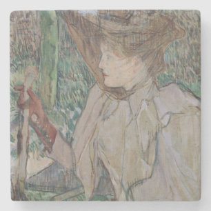 Woman with Gloves, 1891 Stone Coaster