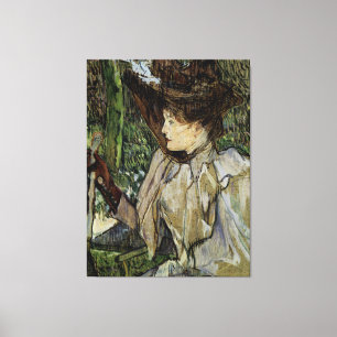 Woman with Gloves by Toulouse-Lautrec Canvas Print