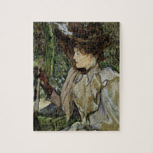 Woman with Gloves by Toulouse-Lautrec Jigsaw Puzzle