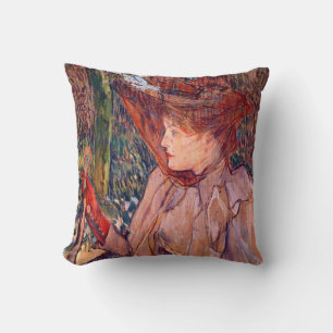 Woman with Gloves Cushion