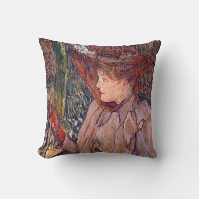 Woman with Gloves Cushion (Front)