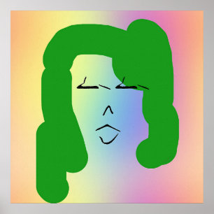 Woman With Green Hair Poster