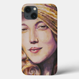 Woman with hat iPhone 13 case