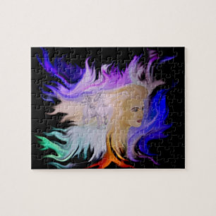 Woman with horse jigsaw puzzle