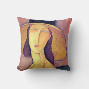 Woman with Large Hat, Modigliani Cushion