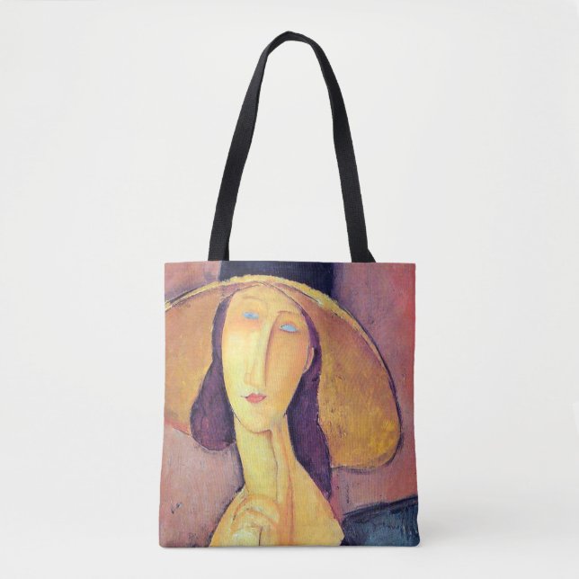 Woman with Large Hat, Modigliani Tote Bag (Front)