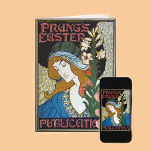 Woman with Lily Holiday Card