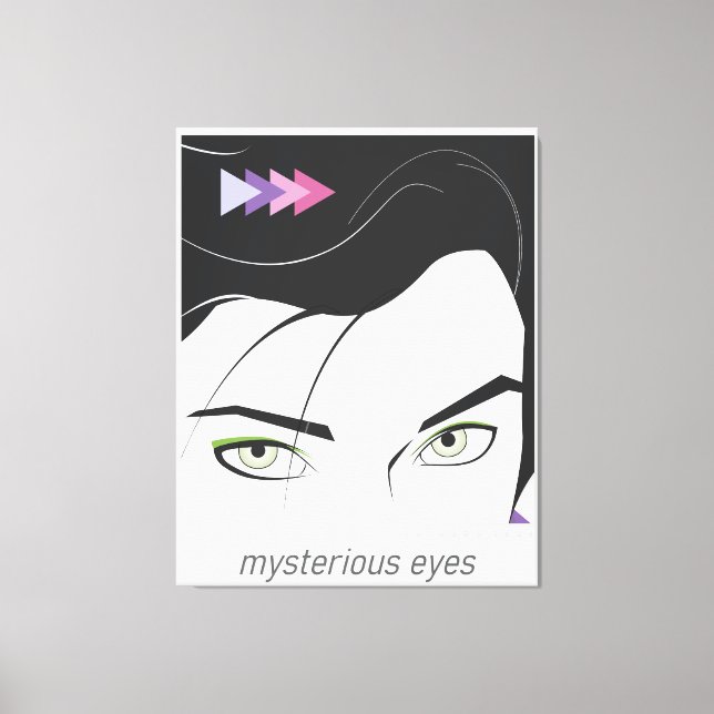 Woman with Mysterious Eyes Canvas Print (Front)