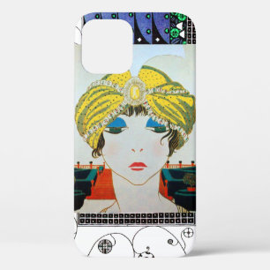 WOMAN WITH ORIENTAL YELLOW TURBAN / Beauty Fashion iPhone 12 Case
