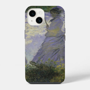 Woman with Parasol by Claude Monet, Vintage Art iPhone 14 Case