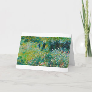 Woman with Parasol, Garden, Renoir Card
