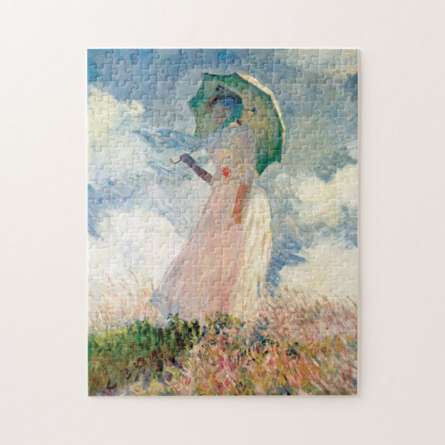 Woman with Parasol Promenade Monet Jigsaw Puzzle (Vertical)