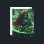 Woman with Red Hair in a Tub Fantasy Postcard<br><div class="desc">A beautiful woman with red hair in a vintage tub fantasy AI generated art</div>