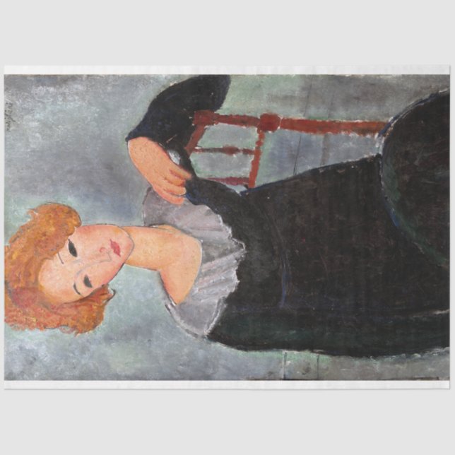 Woman with Red Hair, Modigliani Tissue Paper (Front)