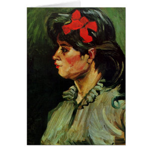 Woman with Red Ribbon Portrait by Vincent van Gogh