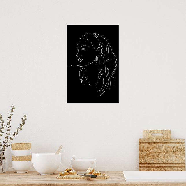 Woman with Scarf Poster (Kitchen)