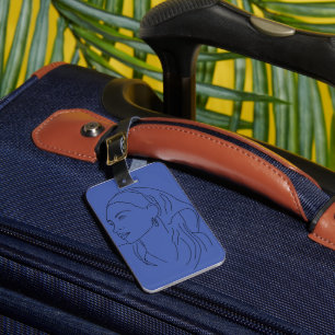 Woman with Scarf T-Shirt Luggage Tag