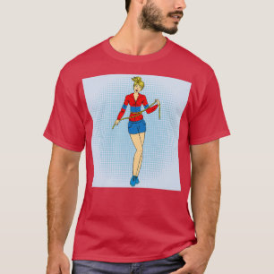 Woman with Tapemeasure Fitness Workout Health Care T-Shirt