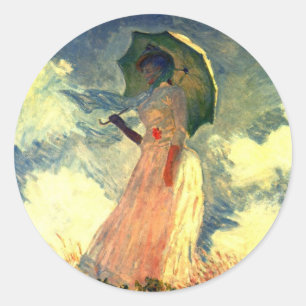 Woman with Umbrella by Claude Monet Stickers