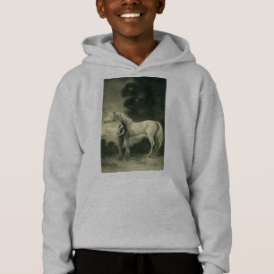 Woman with white horse.