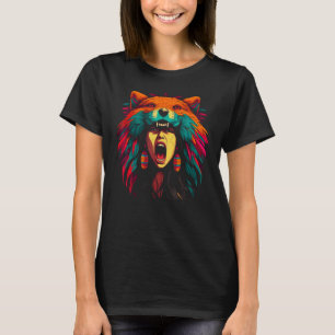 Woman Wolf Head Native American Culture T-Shirt