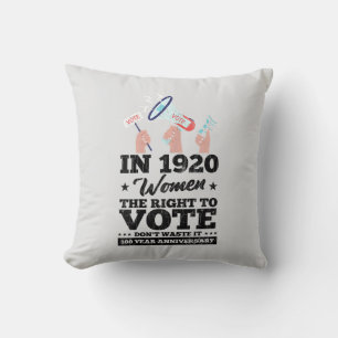 Woman Won Right To Vote Funny Voting Elections 202 Cushion