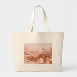 Woman Wood Gatherer Large Tote Bag