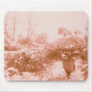 Woman Wood Gatherer Mouse Pad