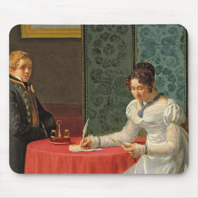 Woman Writing a Letter Mouse Pad (Front)