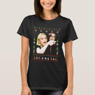 Woman Yelling at Cat Meme Ugly Christmas T-Shirt