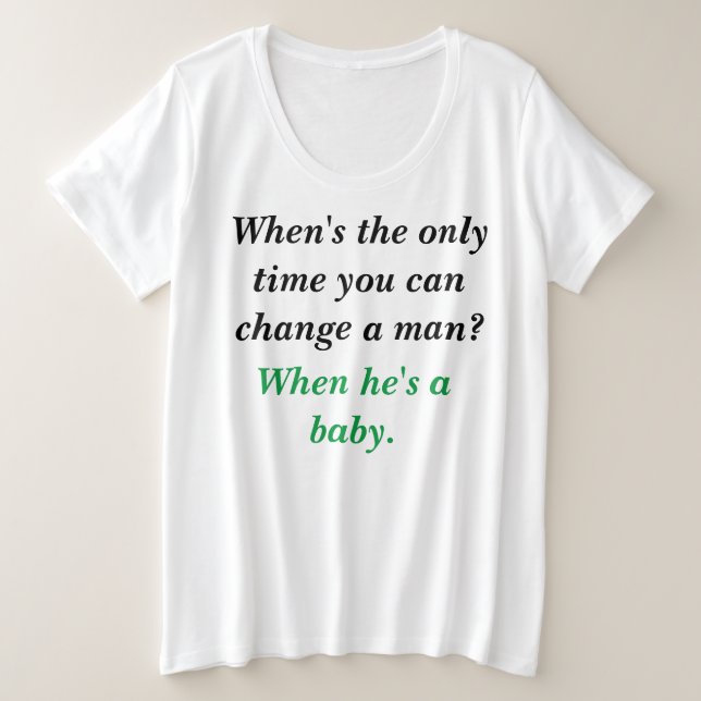 #WomanFunnyTShirt Plus Size T-Shirt (Design Front)