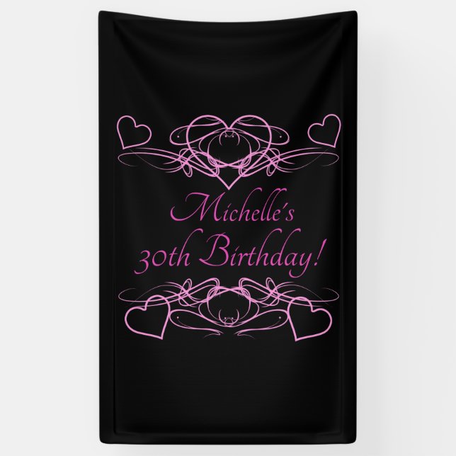 Woman's 30th Birthday Banner (Vertical)