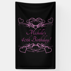 Woman's 40th Birthday Banner