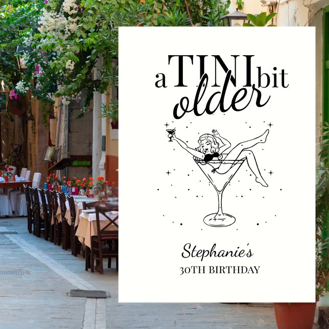 Woman's A Tini Bit Older Martini 30th Birthday Invitation (Creator Uploaded)