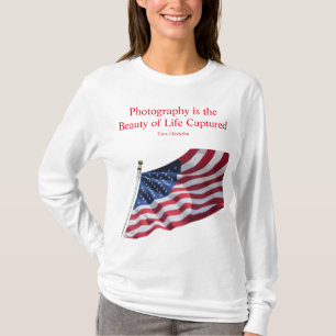 Woman's American Flag Long Sleeve T-Shirt