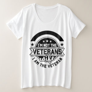 Woman's Army Veteran Proud Military V-Neck Plus Size T-Shirt