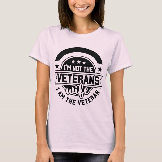 Woman's Army Veteran Proud Military V-Neck T-Shirt (Front)
