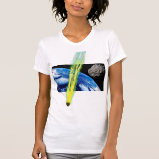 Womans asteroid earth shirt
