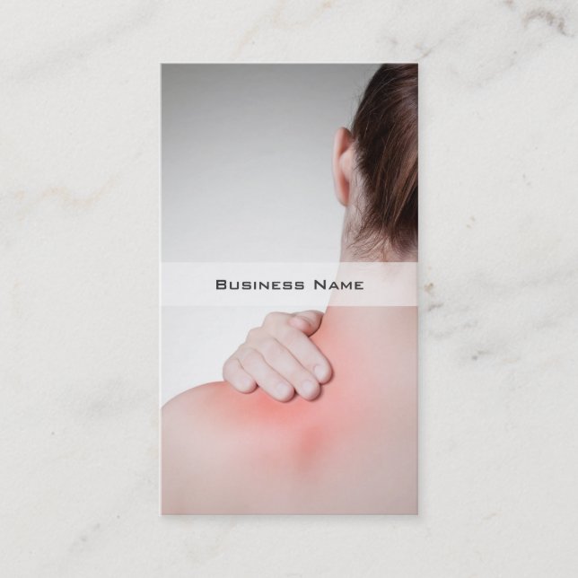 Woman's Back Business Card Template (Front)