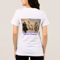womans bella tee.  Happy Passover.  loris/monkey