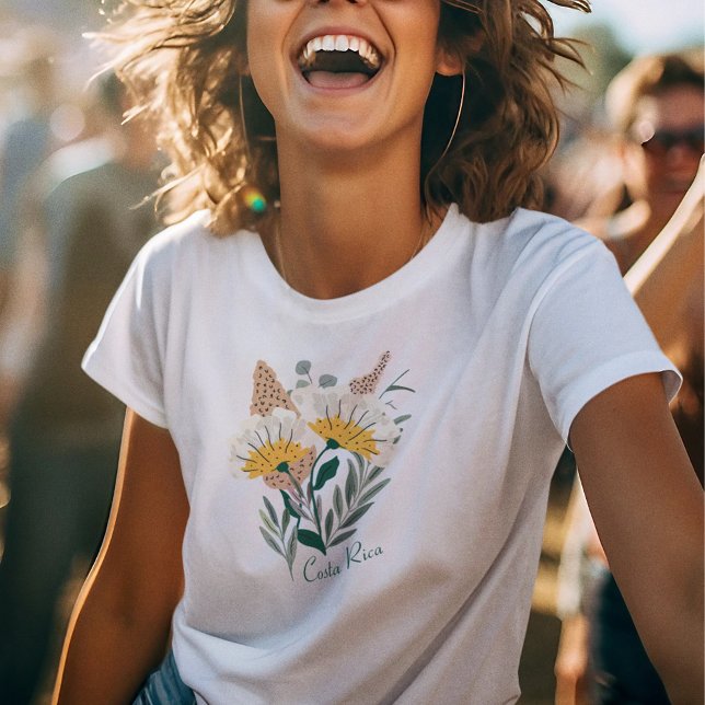 Woman's Botanical Costa Rica Souvenir T-Shirt (Woman's Botanical Costa Rica Souvenir T-Shirt)