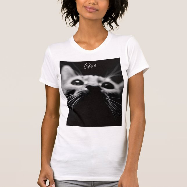 womans cat give shirt  (Front)