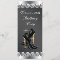 Womans Chic Black Birthday Party