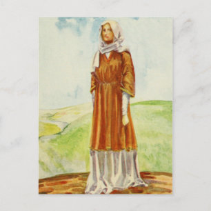 Woman's Costume Of The Time Of William I Postcard