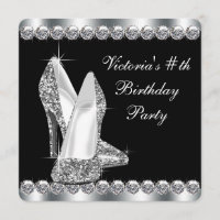 Womans Elegant Black Birthday Party