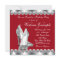 Womans Elegant Silver and Red Birthday Party