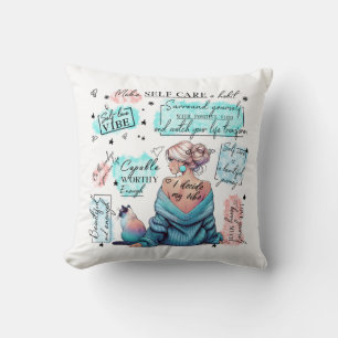 Woman's Empowerment Inspire Positive Affirmation Cushion