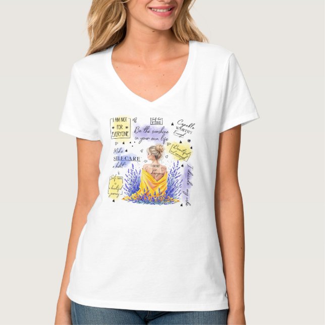 Woman's Empowerment Inspire Positive Affirmation T-Shirt (Front)