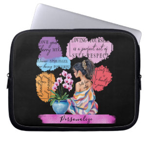 Woman's Empowerment Self-Care Positive Affirmation Laptop Sleeve
